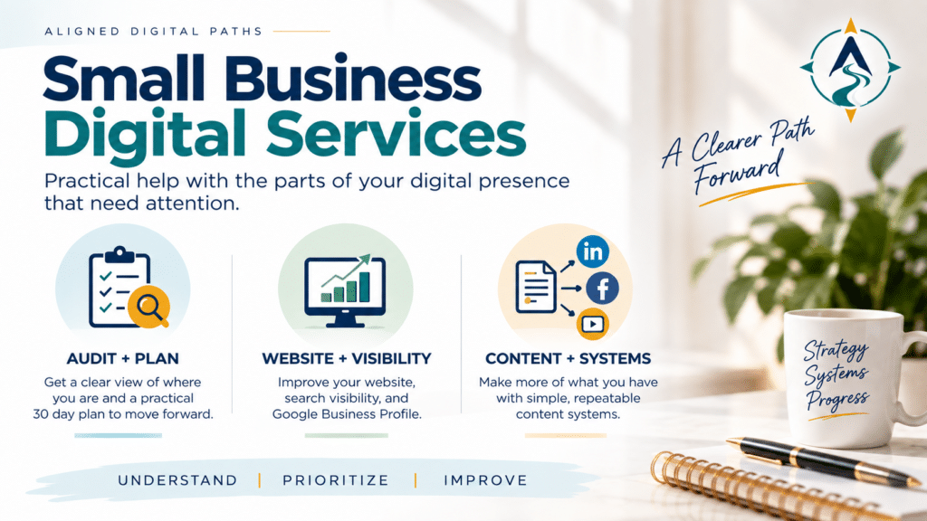 Small business digital services graphic